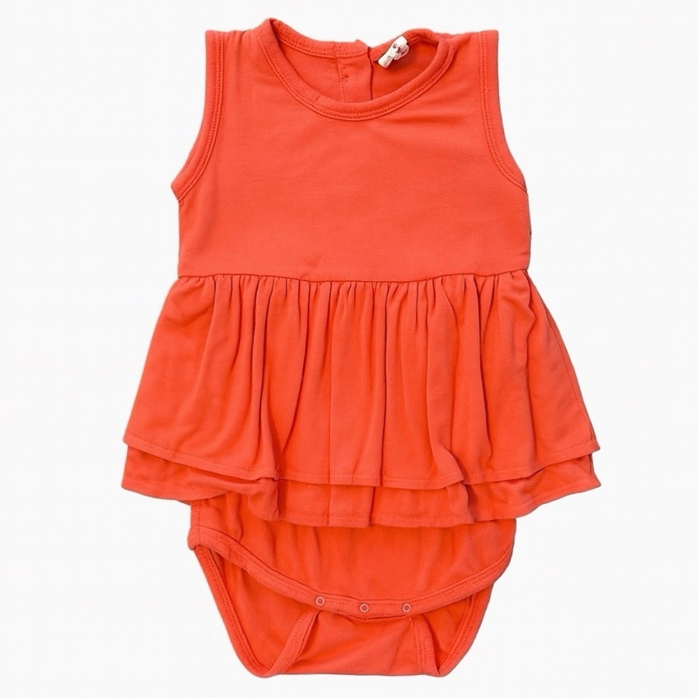 Kate Quinn Coral Ruffle Bodysuit